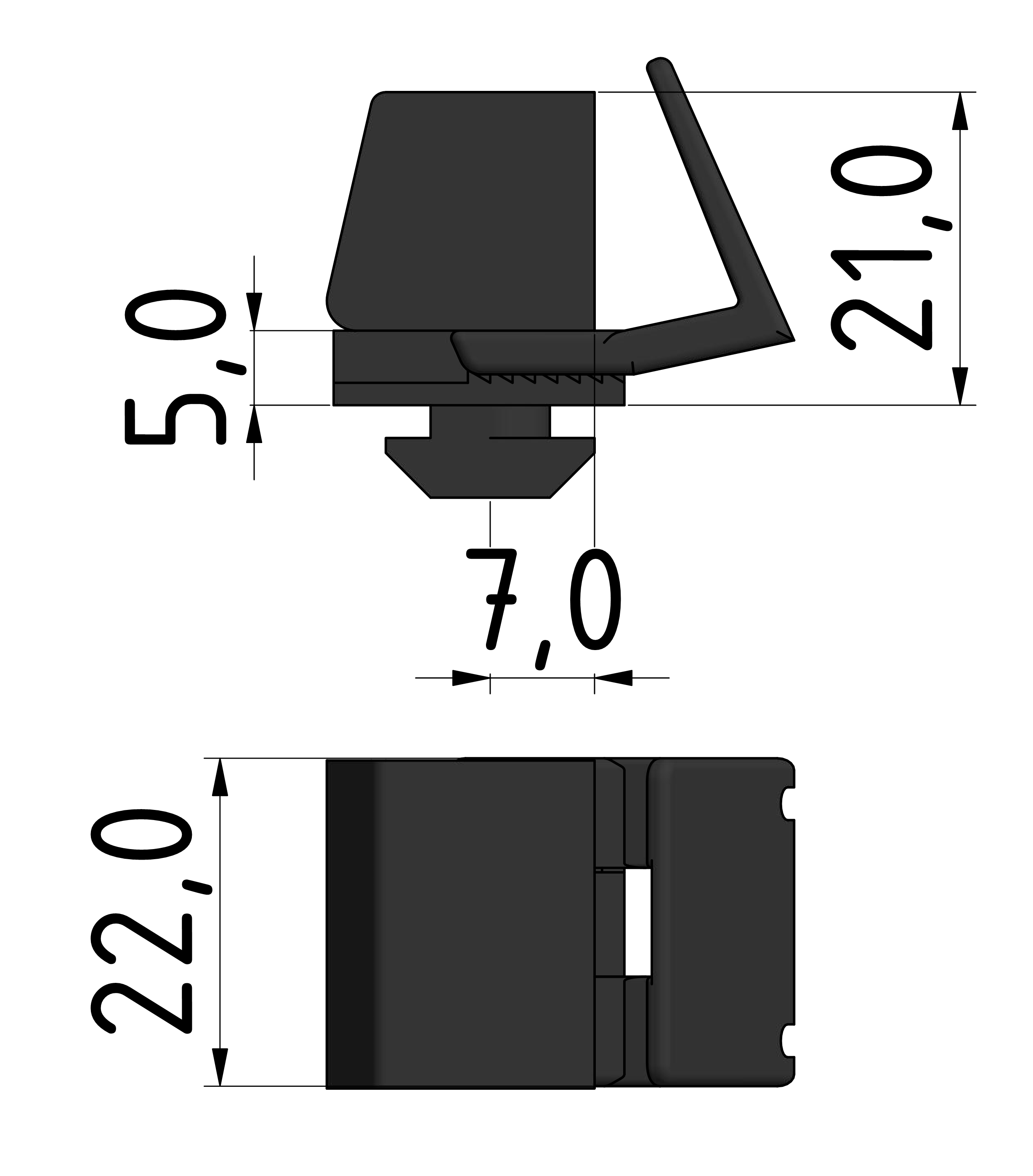 Clamp-Block  PA, black-8