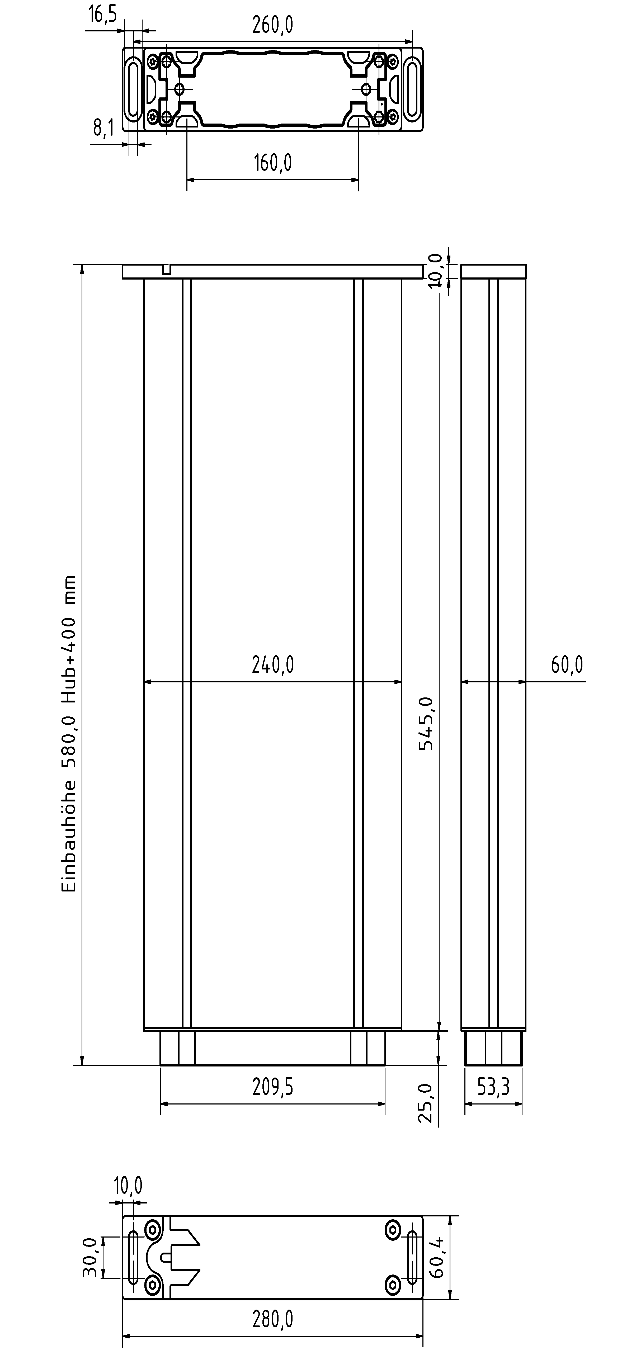 Teleskophubsäule  EL400-3200-9