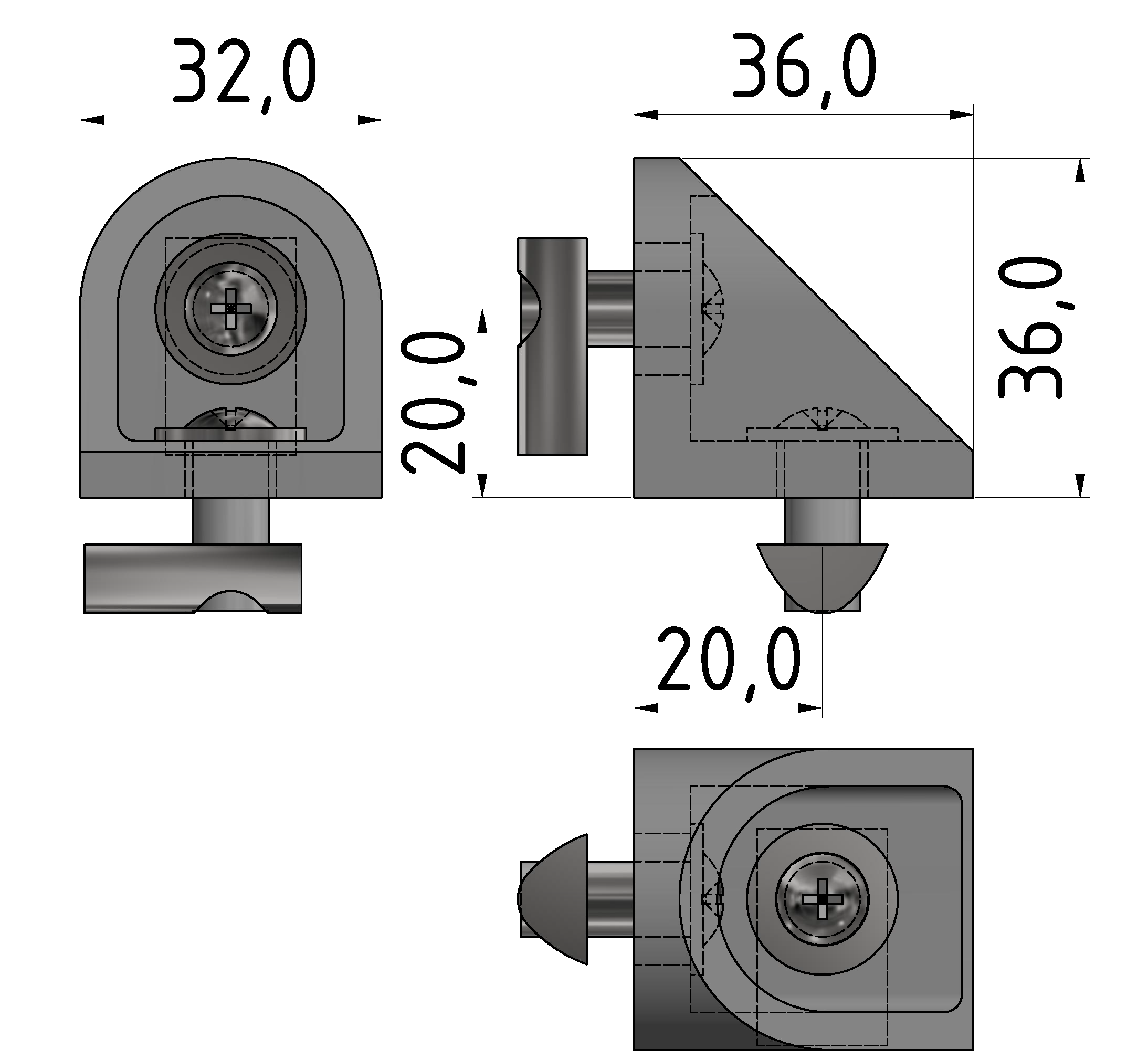 Angle Hinge Bracket 8