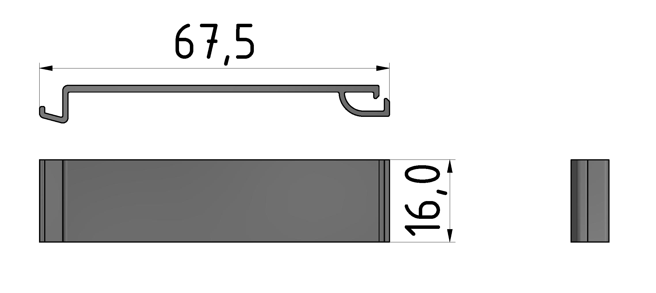 Catch 80, Conduit Profile K, grey