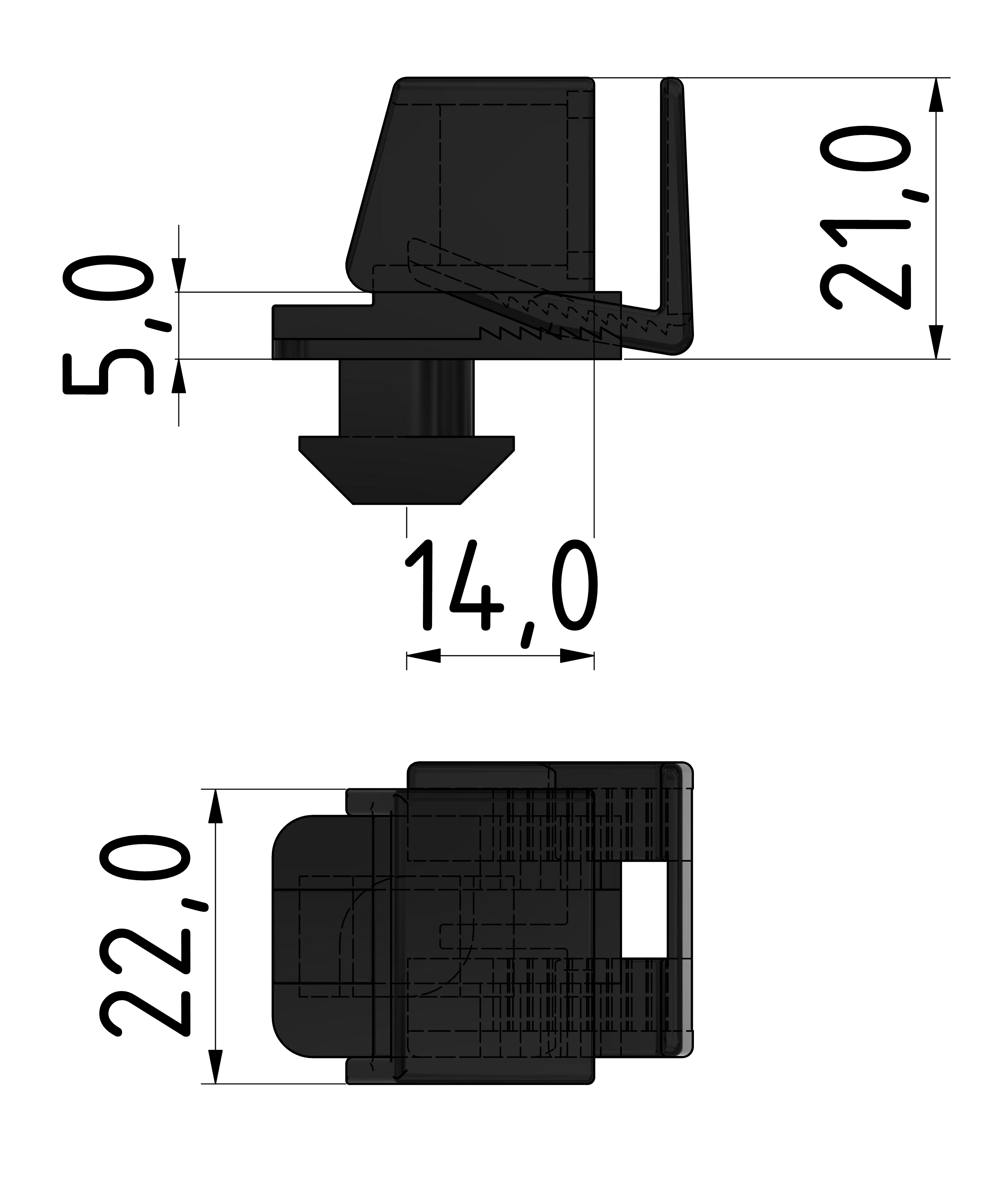 Clamp-Block  PA, black-10