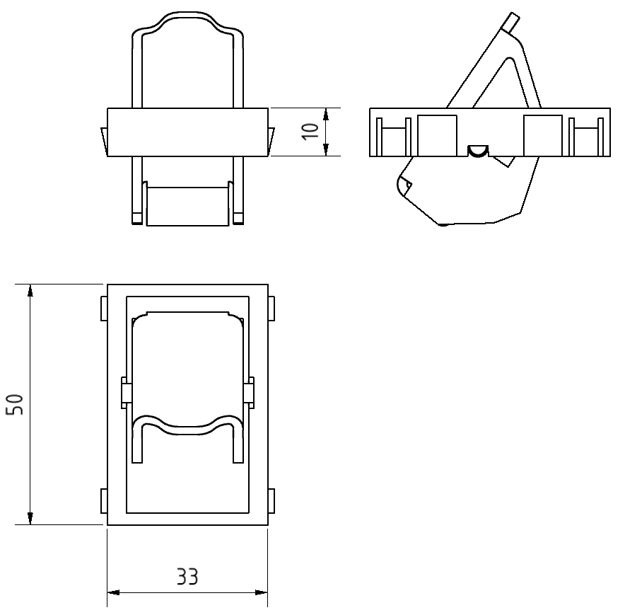 Back Stop Unit ESD, schwarz - Alu