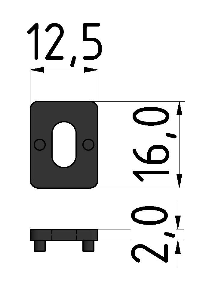 Clamp-Block Spacer 5 2mm, black-5