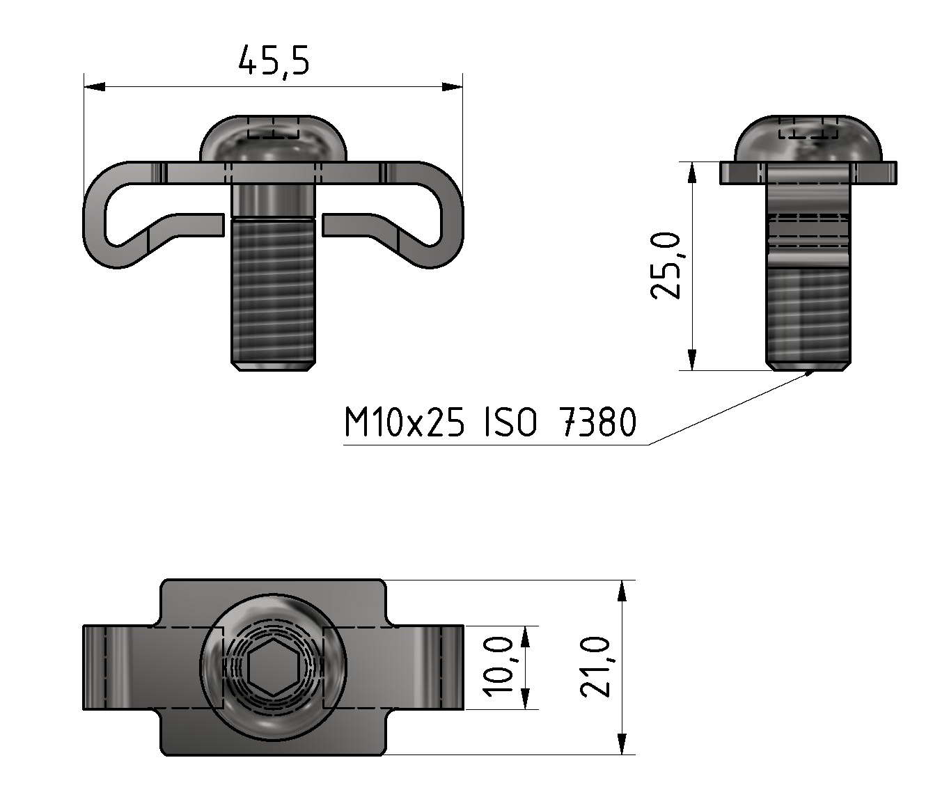 Standard-Fastening Set 8, stainless