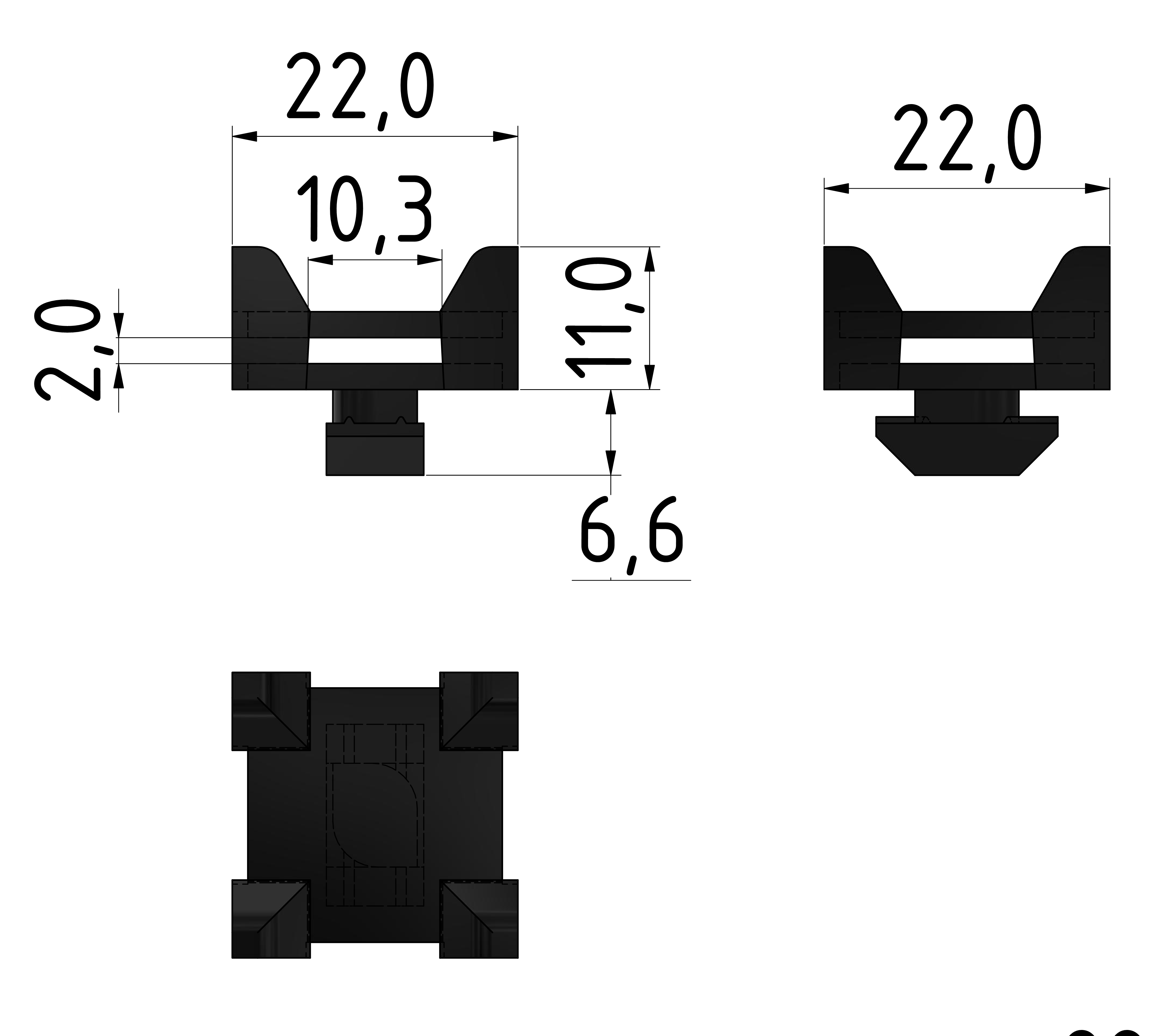 Cross Cable Binding Block PA, black-8