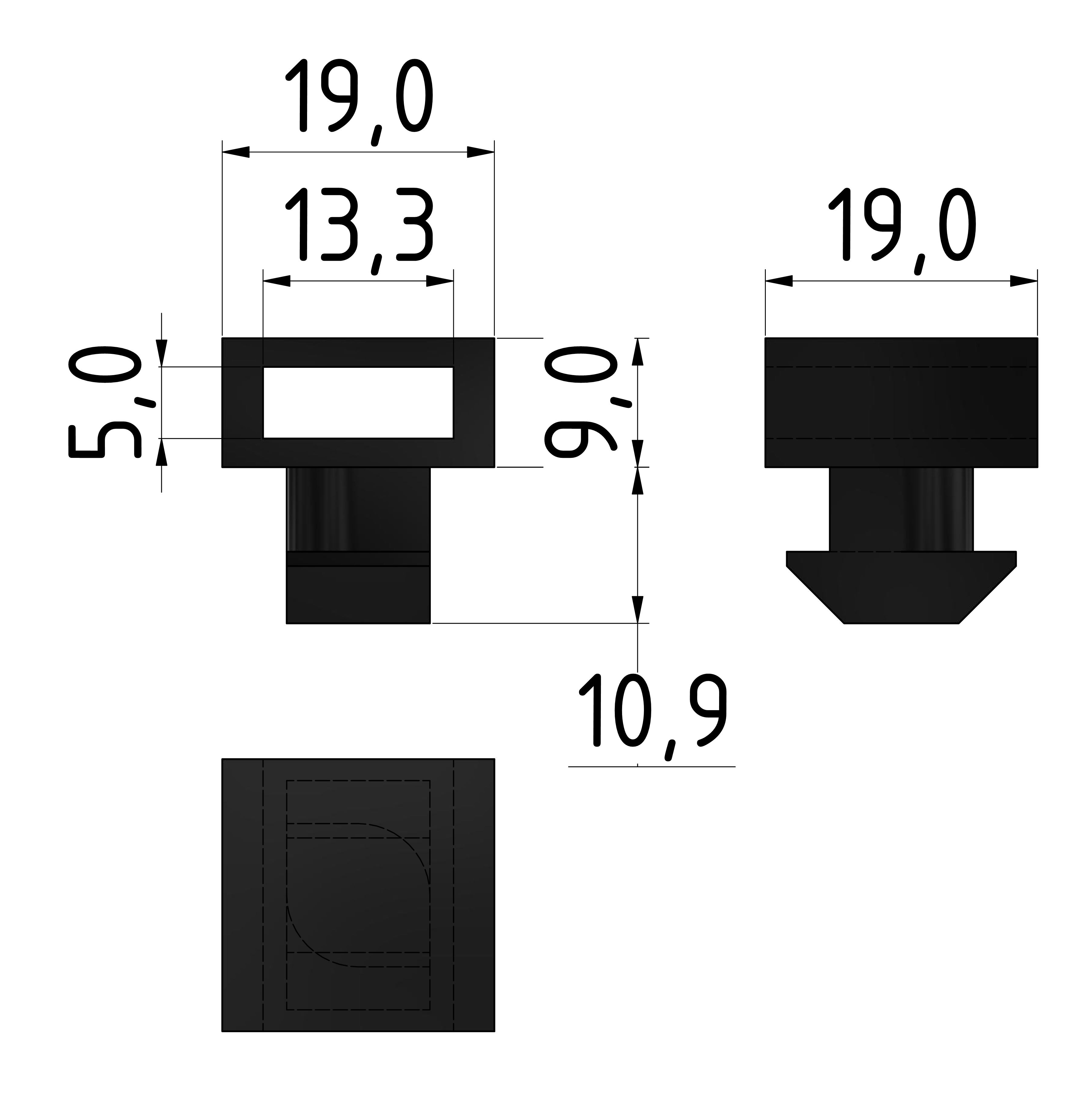 Cable Binding Block PA, black-10