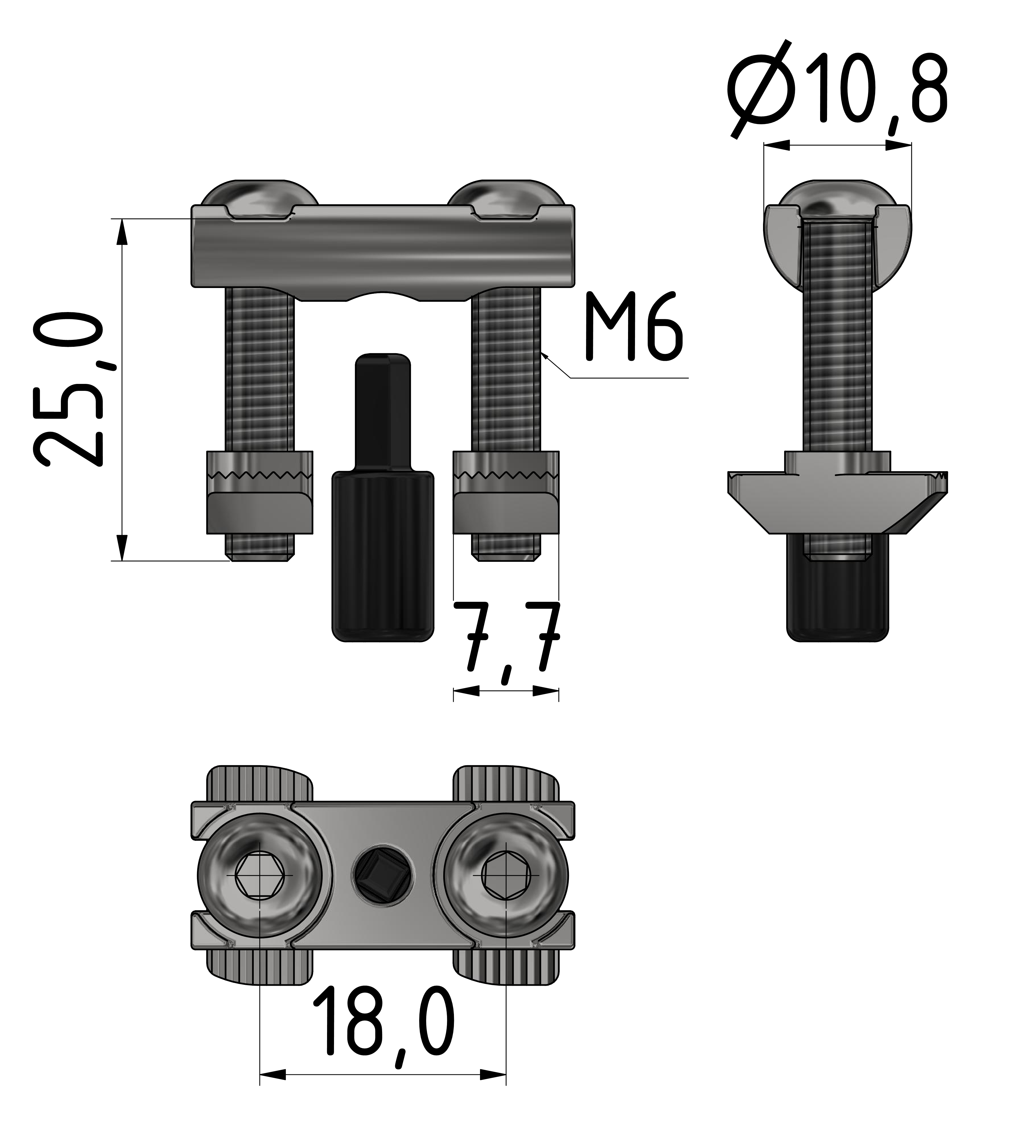 Bolt Connector Set 30, bright zinc-plated-8