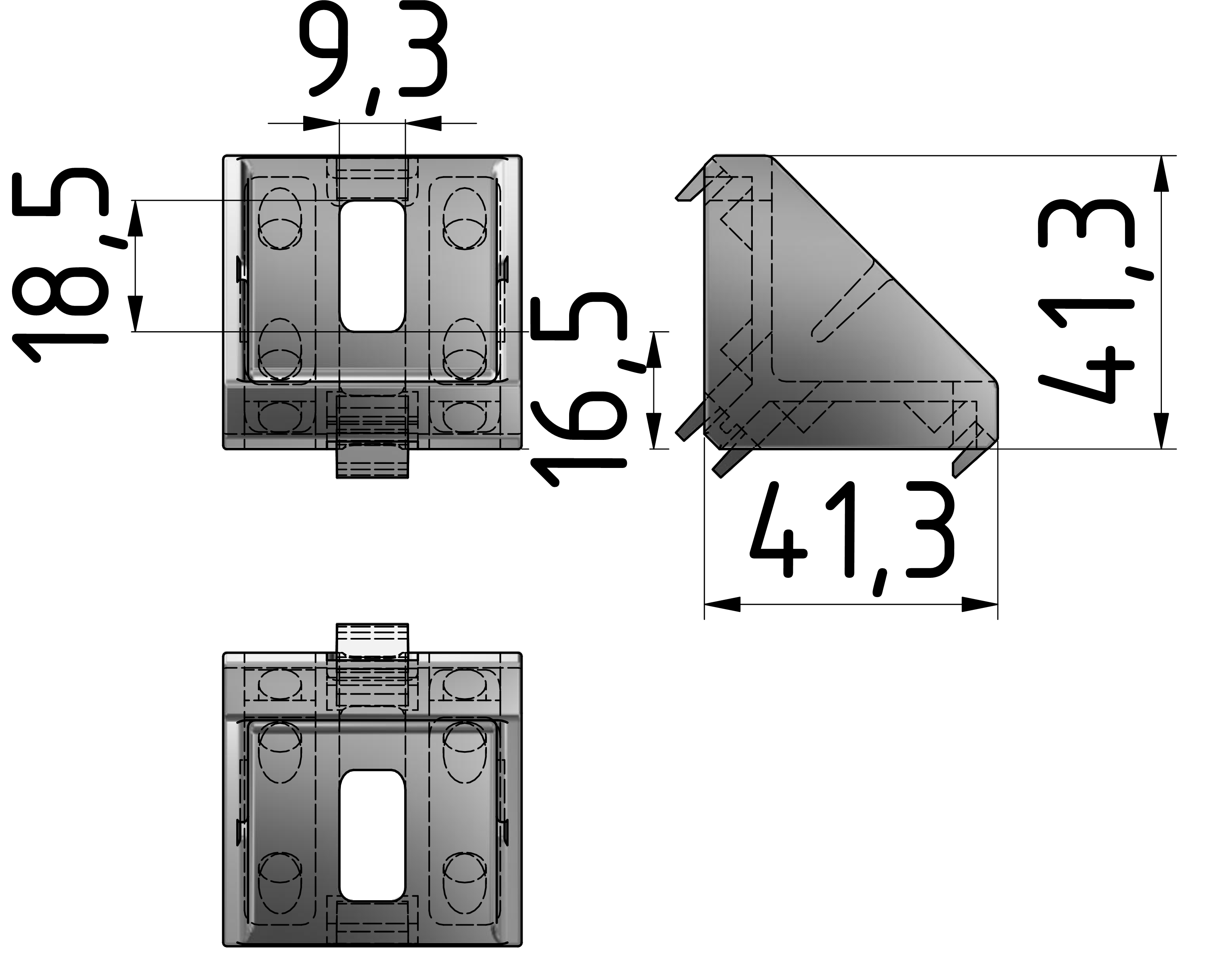 Angle Bracket 45x45 - 10