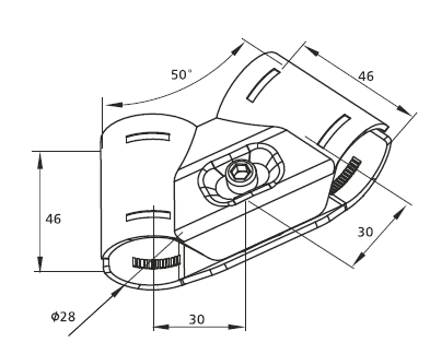  Angle connector set 50°