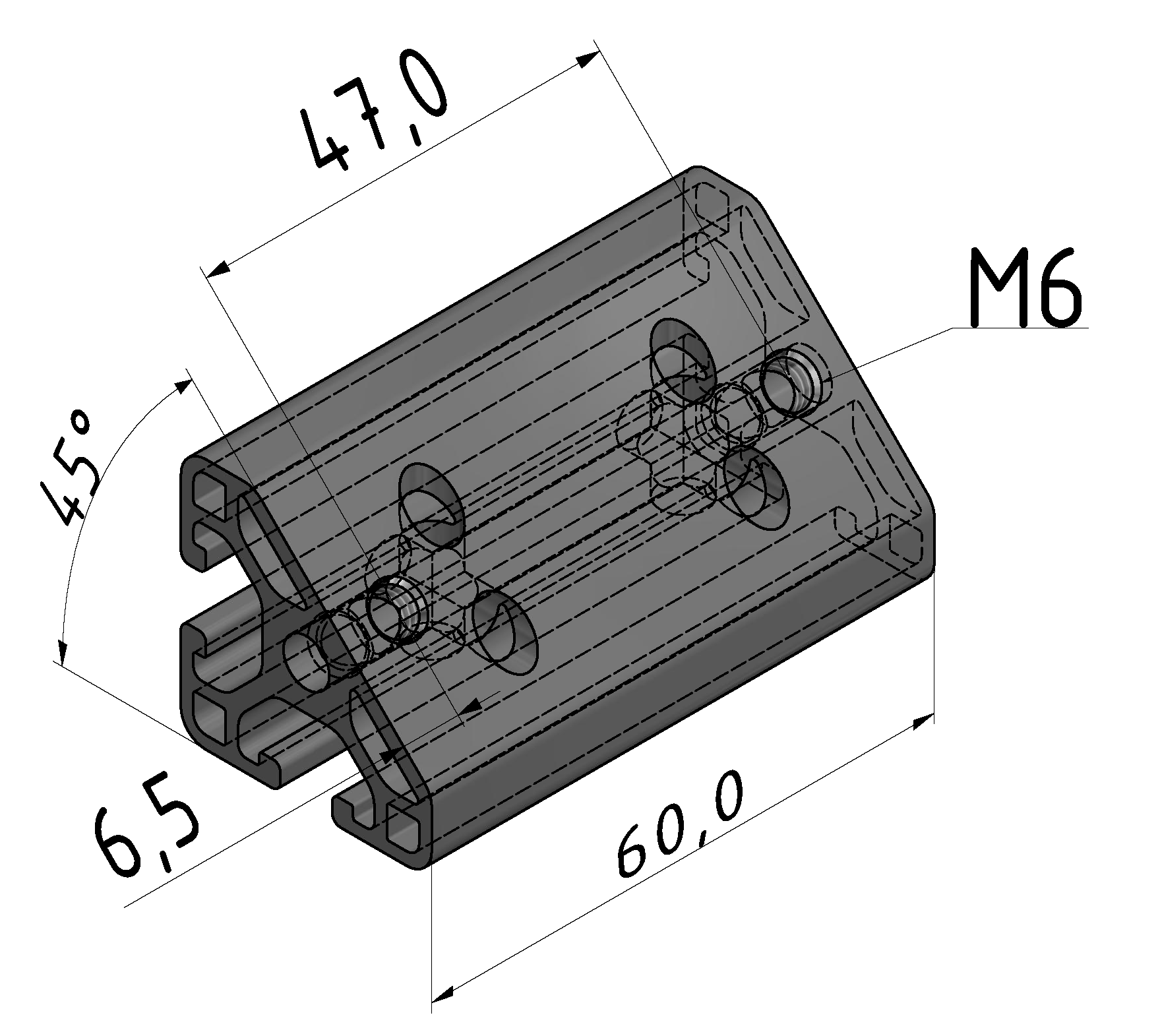 Angle Element 6 T1-60, natural