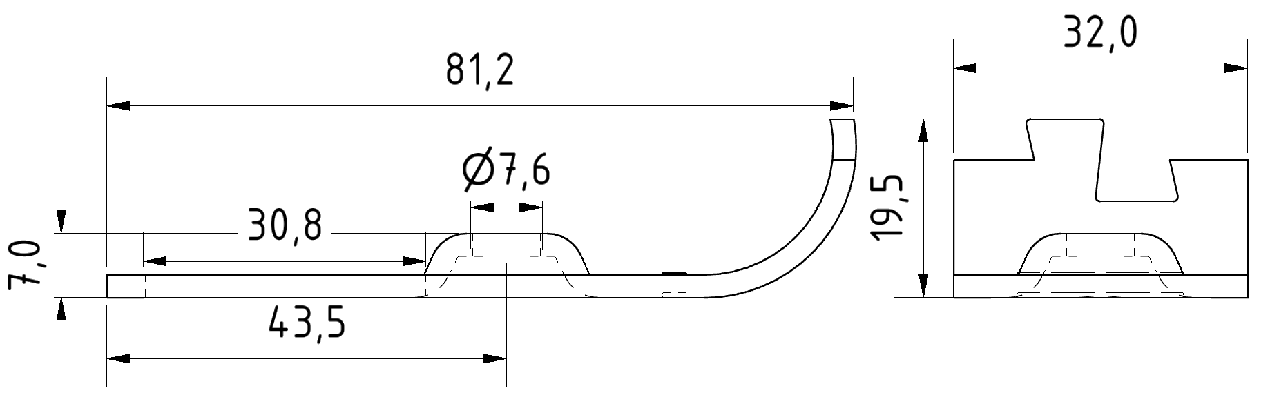 Verbinder zur Befestigung von Platten C, vernickelt