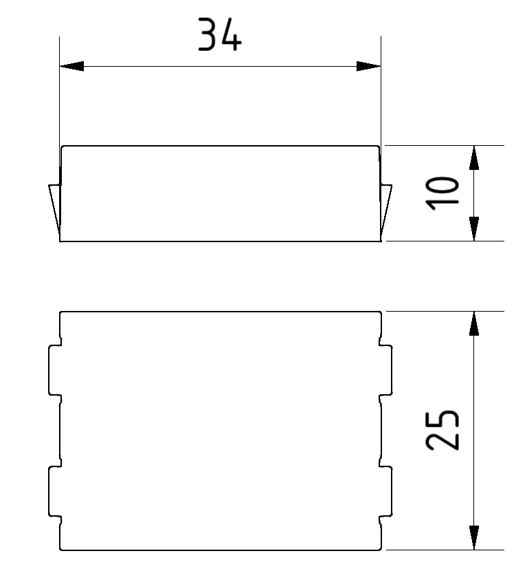 Distanzstück L25, schwarz - Alu