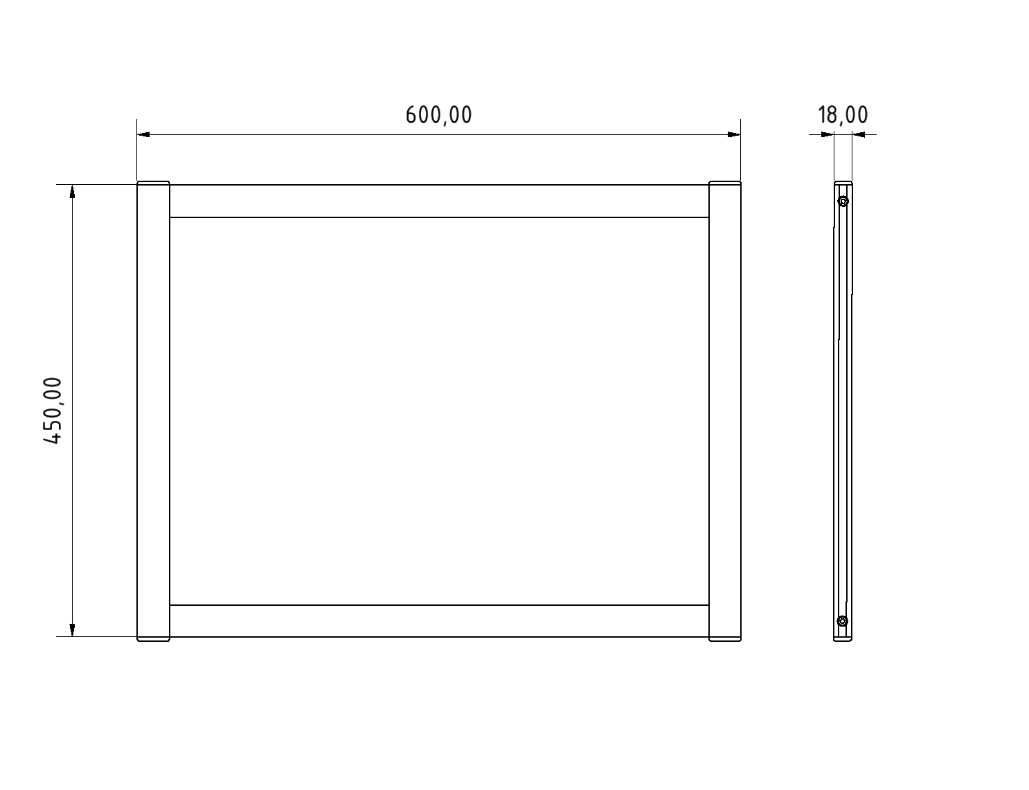 White Board 600x450 magnetisch