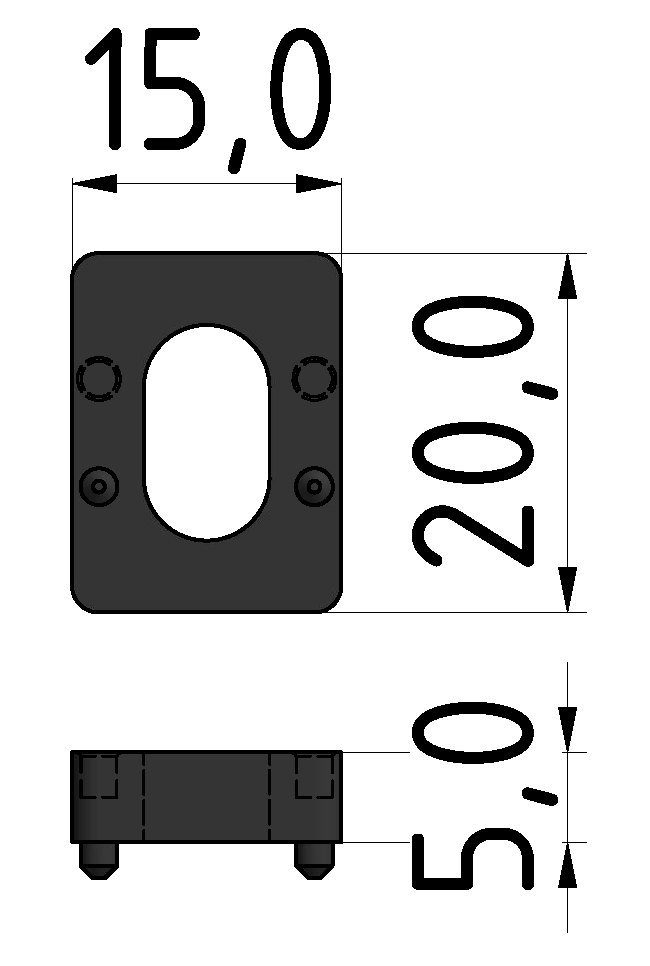 Clamp-Block Spacer 8 5mm, black