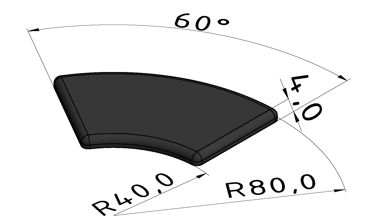 Abdeckkappe 8 R40/80-60°, schwarz