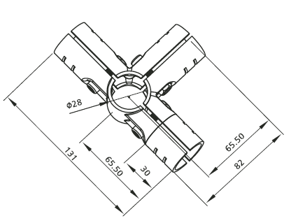 Grundverbinderset als Eckform 3, vernickelt