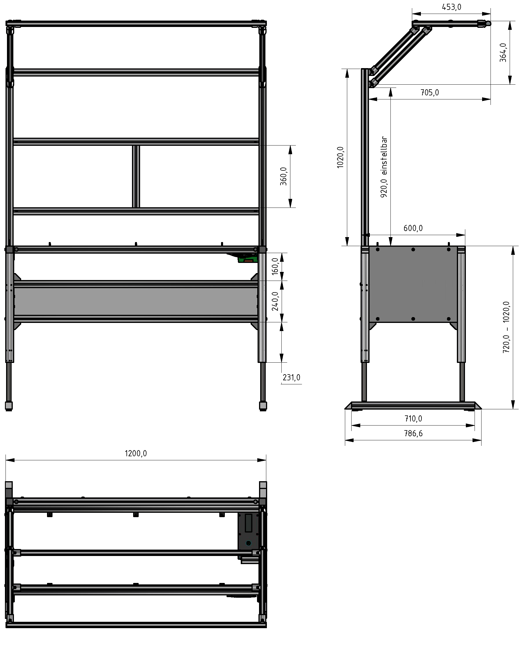 Basic Line ergo plus table frame