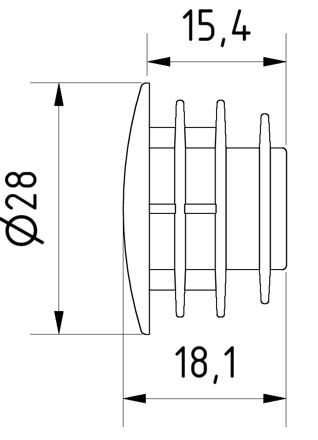 Cap Tube A, black