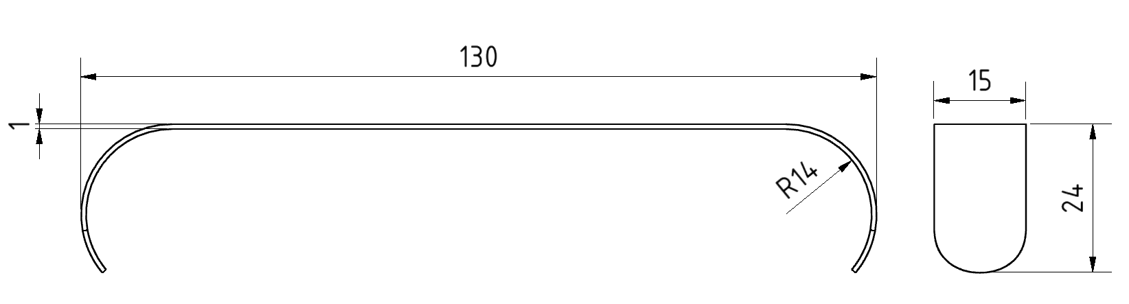 Brake R28, stainless - Alu