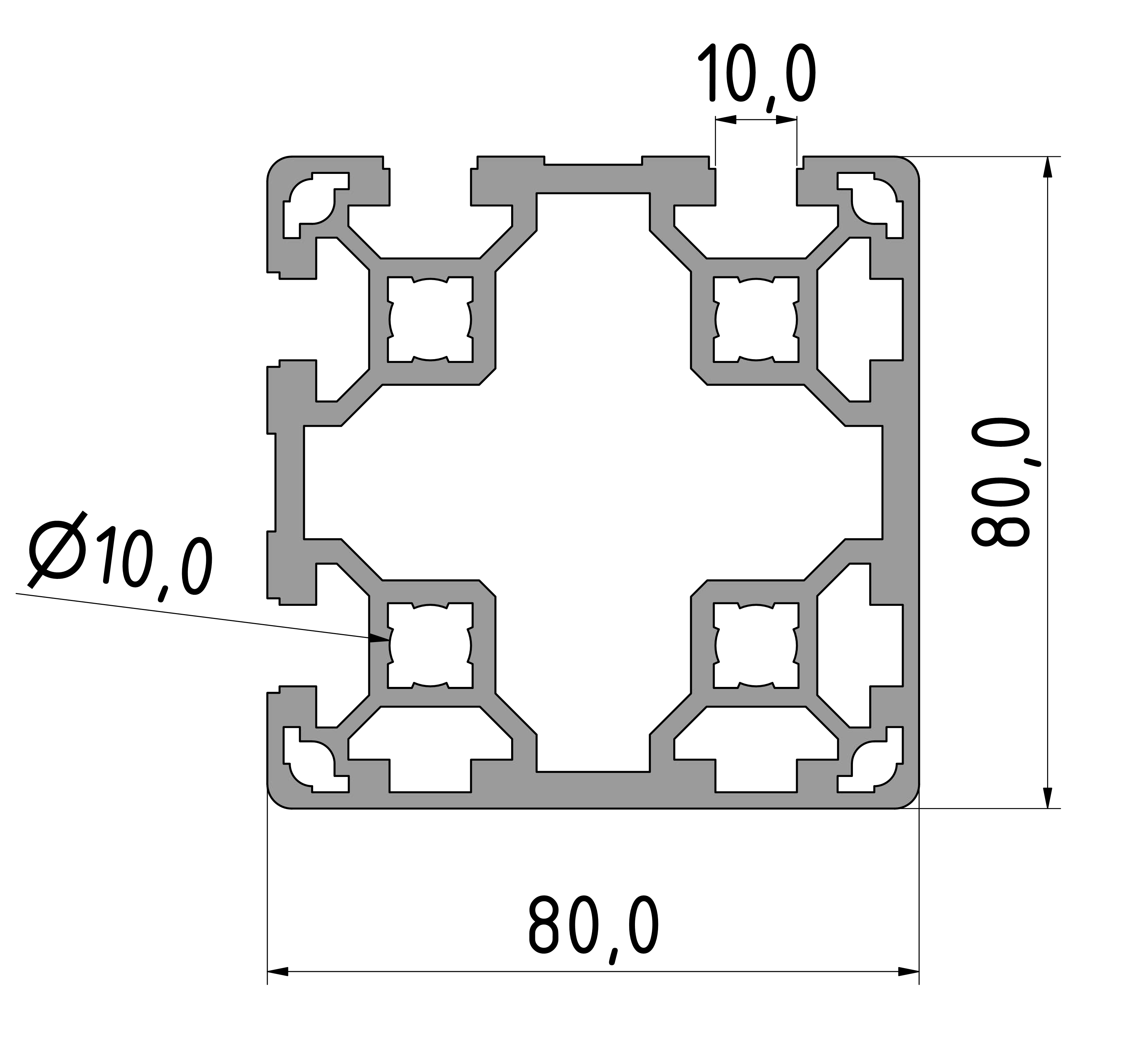  Profile 80x80 4N90° light natural-10 